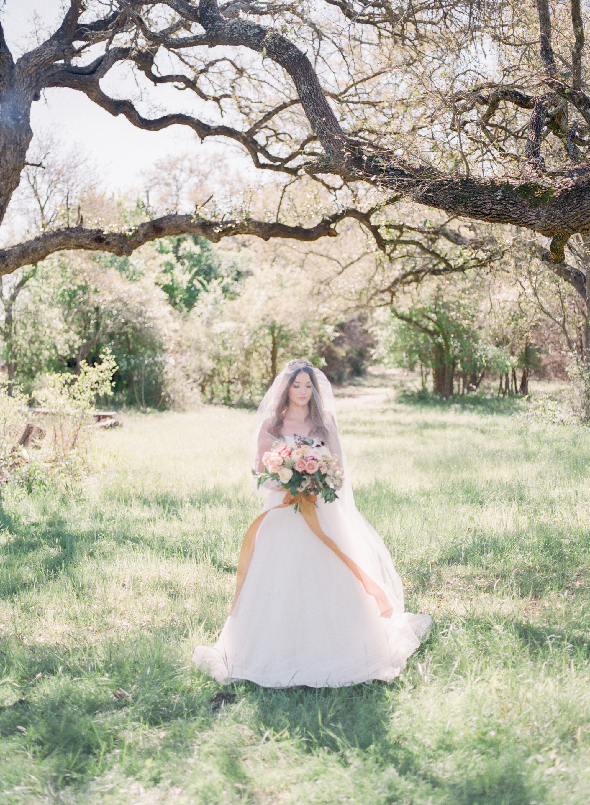Dallas wedding photographer Tenth & Grace captures a bridal editorial outside Austin.