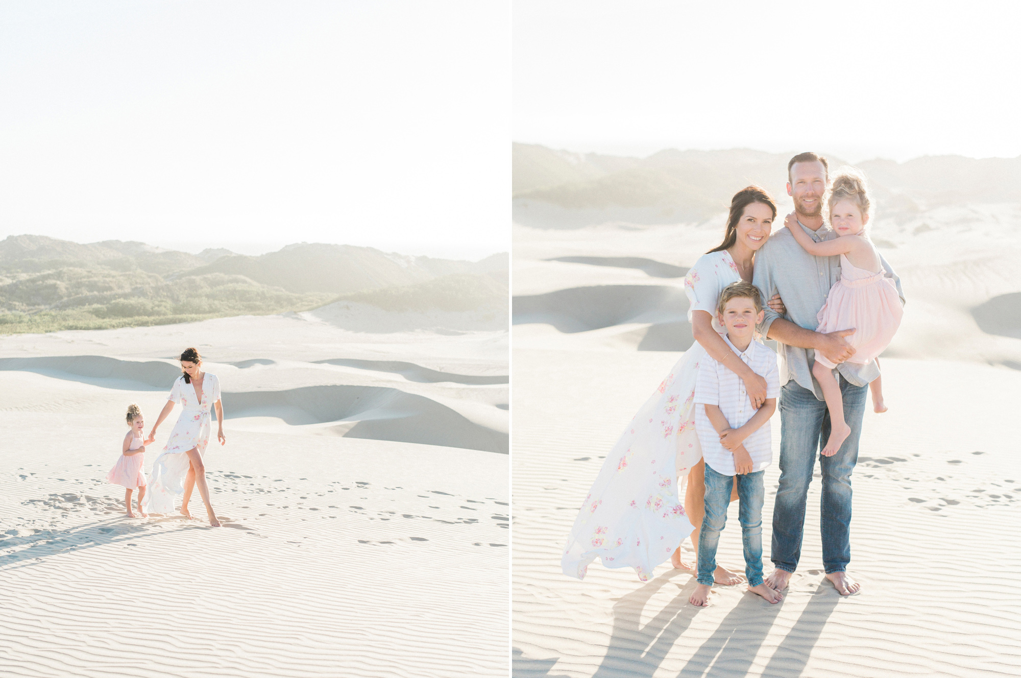 Sand dunes family session by Santa Barbara photographer Tenth & Grace.