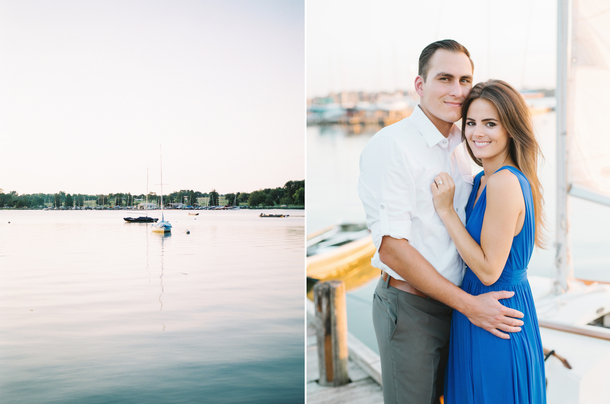 Nautical engagement session at White Rock Lake by Dallas wedding photographer Tenth & Grace.