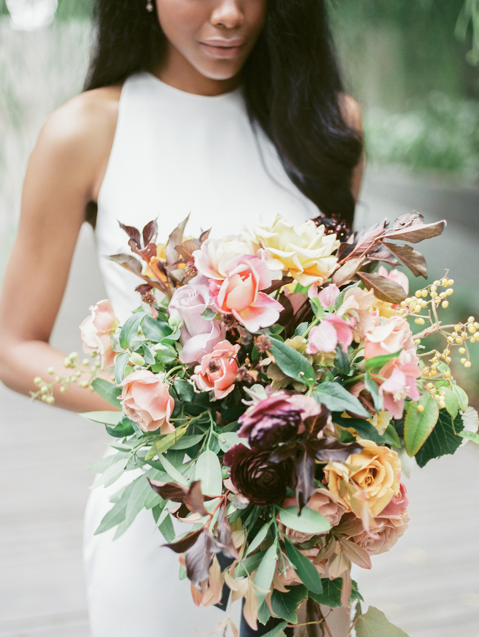 Bridal bouquet by Moss Floral photographed by Dallas wedding photographer Tenth & Grace