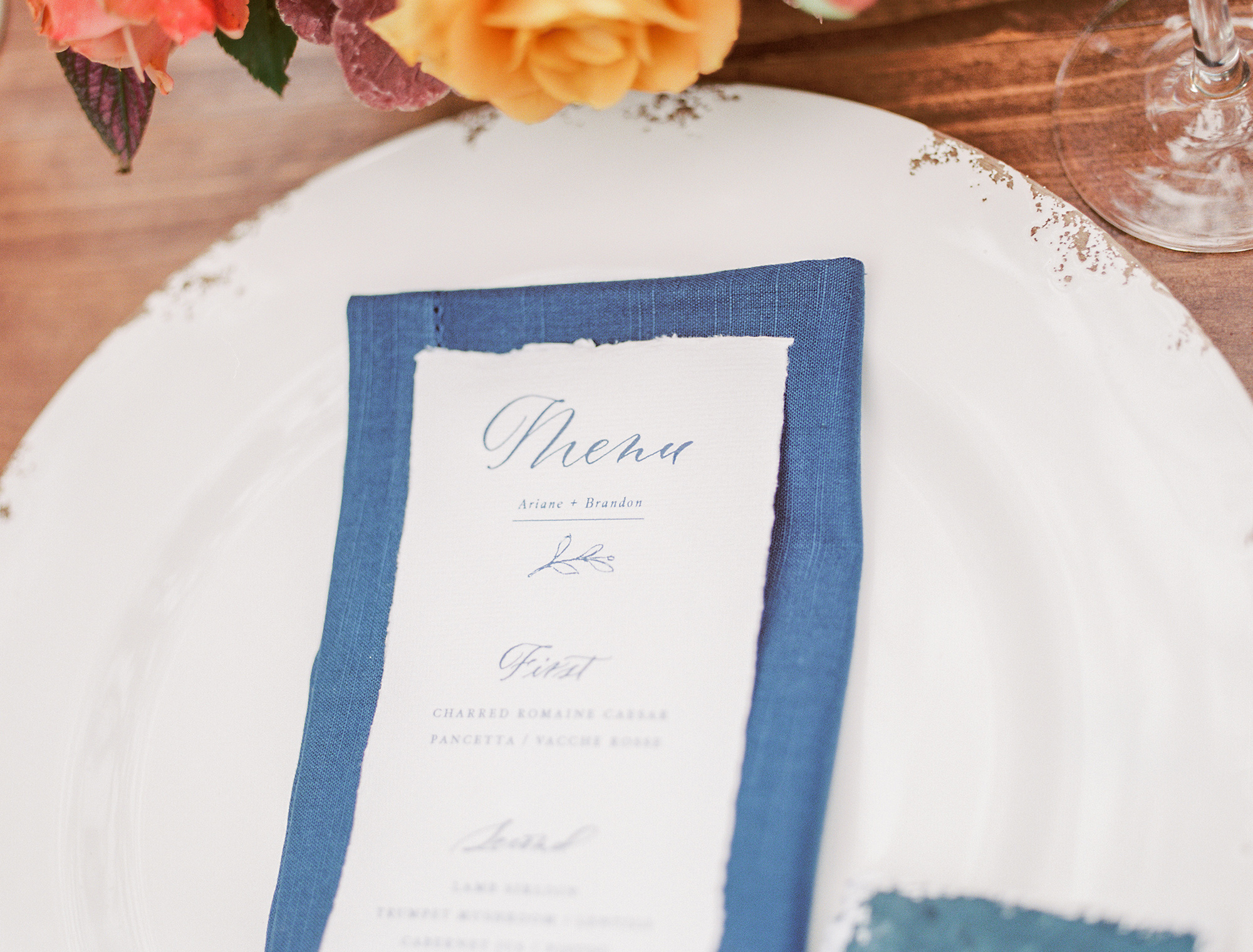 Delicate calligraphy by Letter Love Studio photographed by Dallas wedding photographer Tenth & Grace.