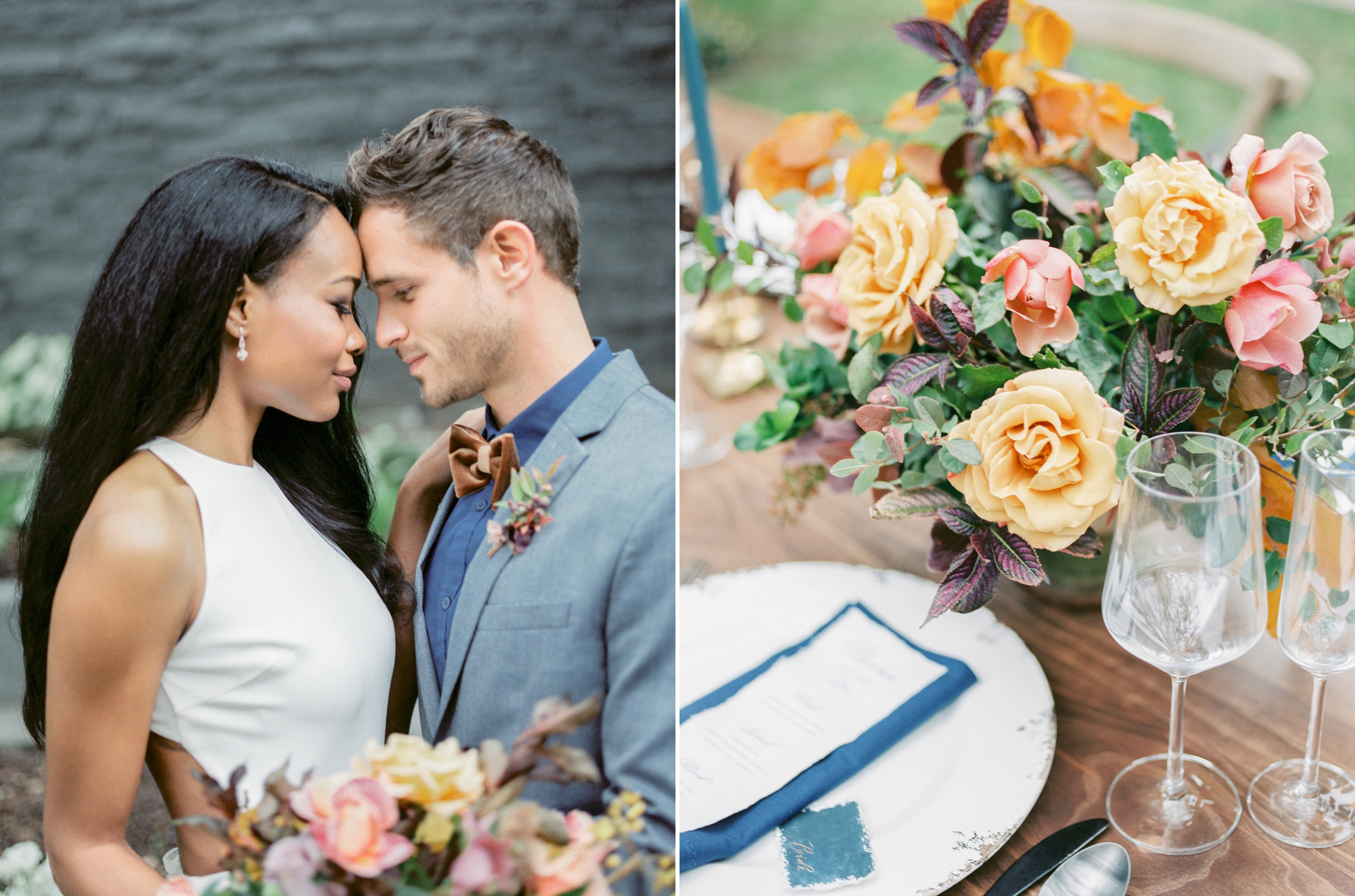 Modern wedding sculpture at the Nasher Sculpture Center by Texas film wedding photographer Tenth & Grace.