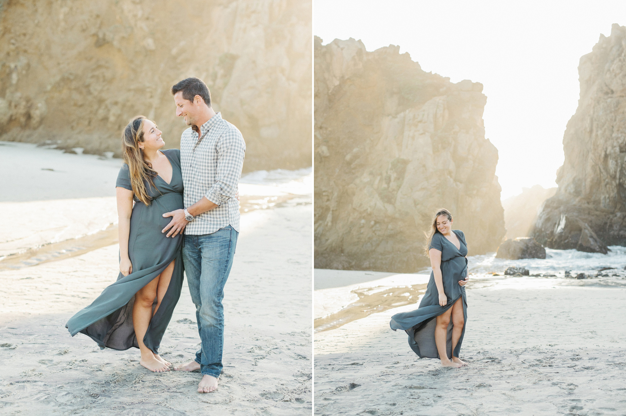 Pffeifer Beach maternity session captured on film with the Pentax 645n