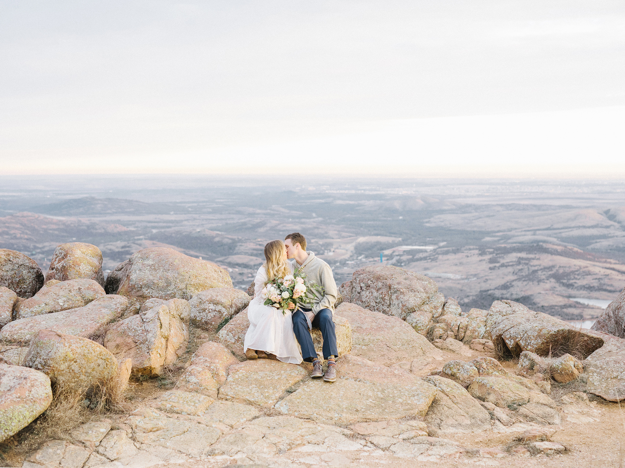 Beautiful views from this Mount Scott engagement session