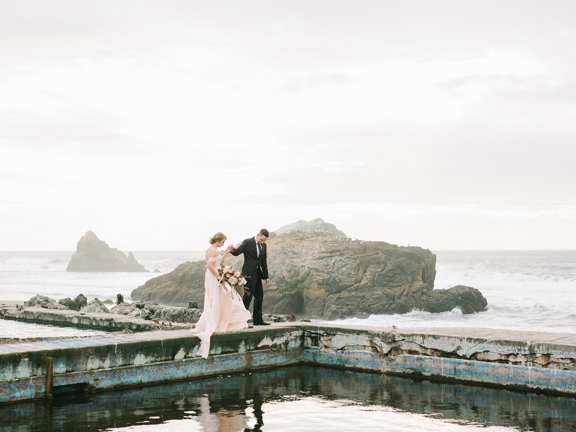 Sutro Baths engagement session inspiration