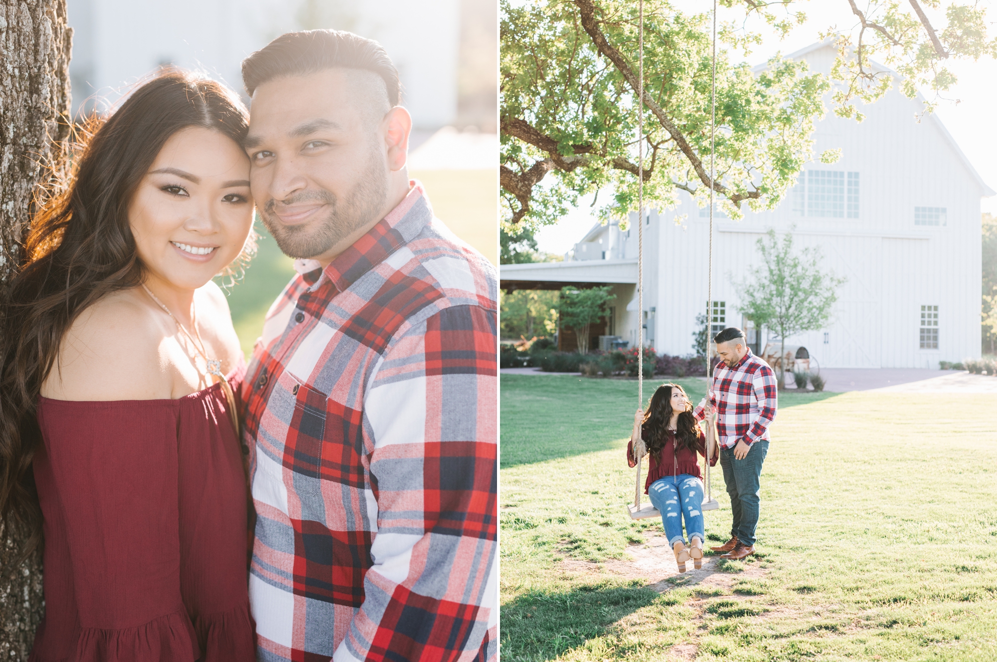 The White Sparrow Barn engagement photographer