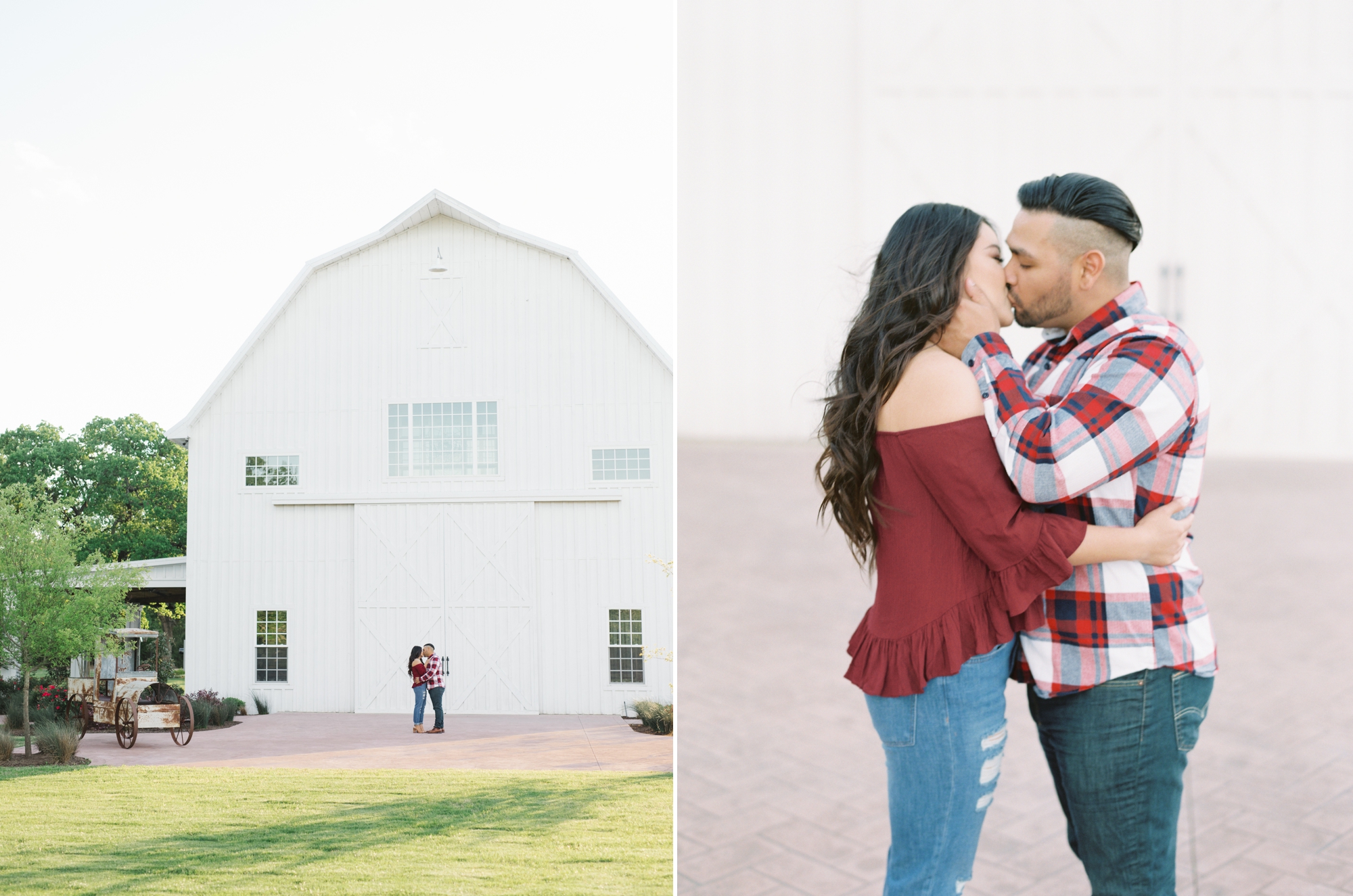 White Sparrow Barn engagement photos