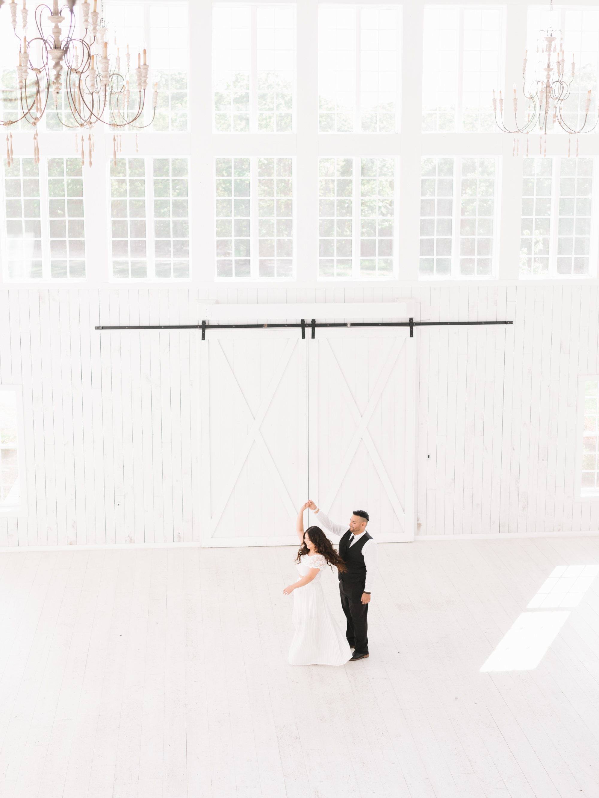 Bride and groom captured by White Sparrow Barn wedding photographer