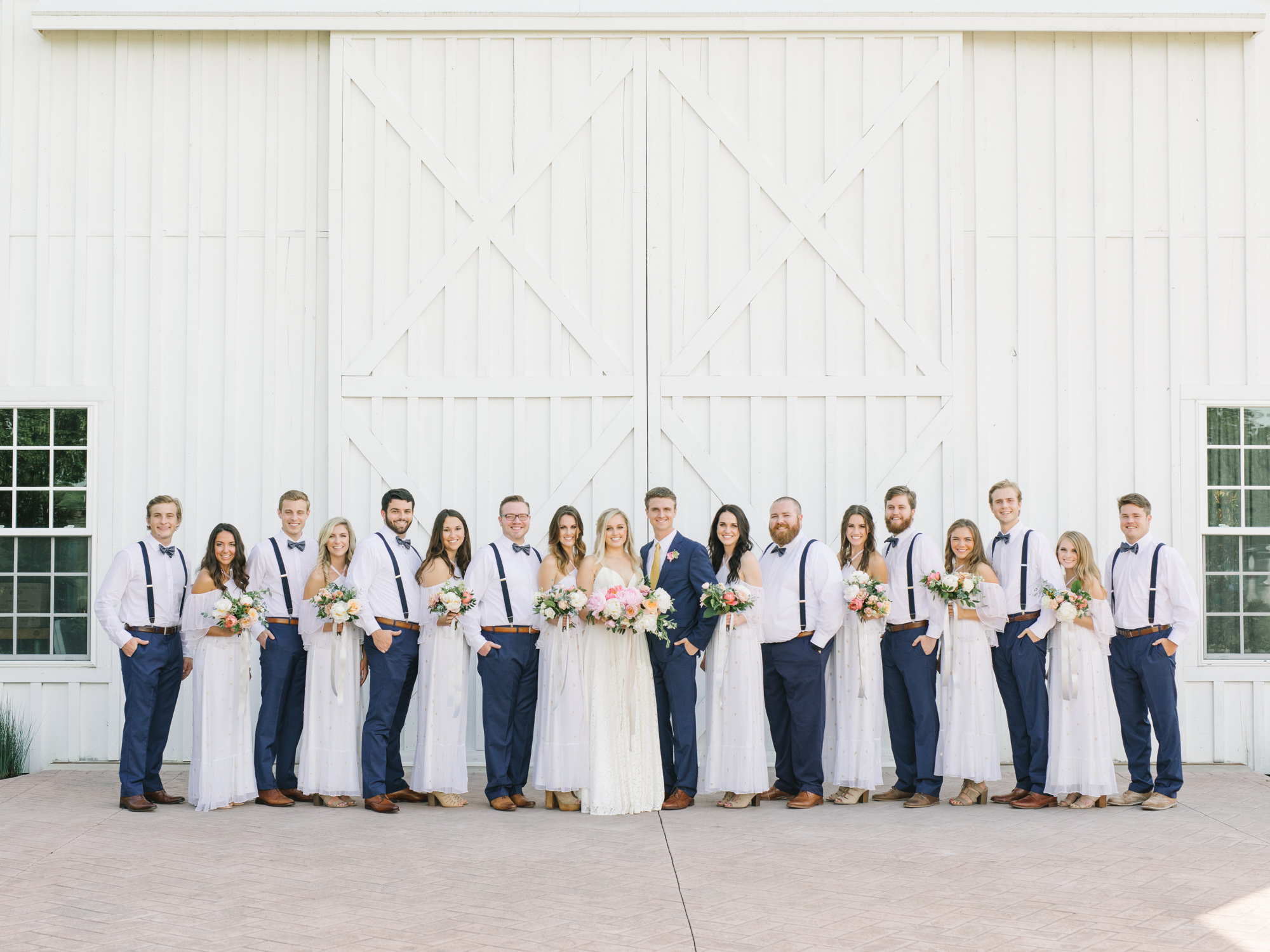 Bridal Party at the White Sparrow Barn