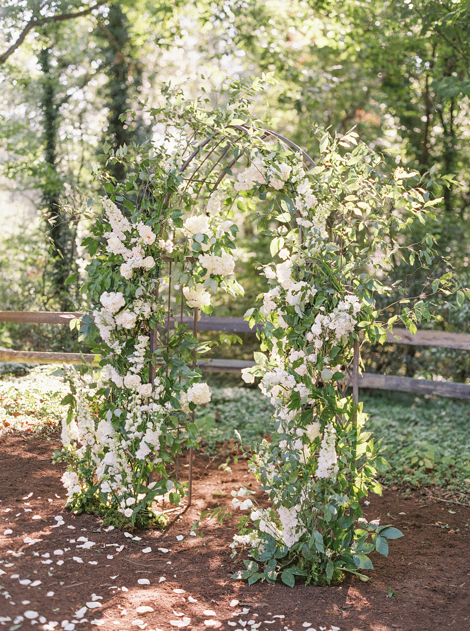 Gorgeous floral arch at this Barnsley Resort wedding in September